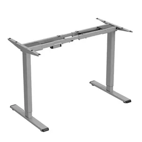 Stelaż / podstawa biurka, elektycznie regulowany, regulacja rozstawu 500mm, system antykolizyjny, szary, 100 kg nośność, Powerton